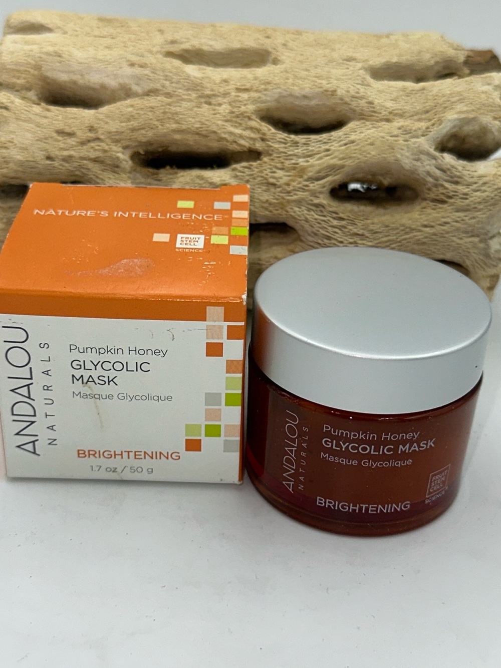 NIB Andalou Naturals Pumpkin Honey Glycolic Face Mask 1.7 oz